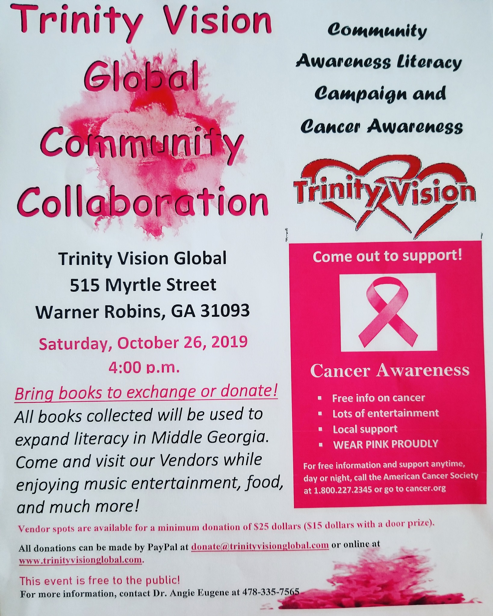 Community Collaboration -- Cancer and Literacy Awareness