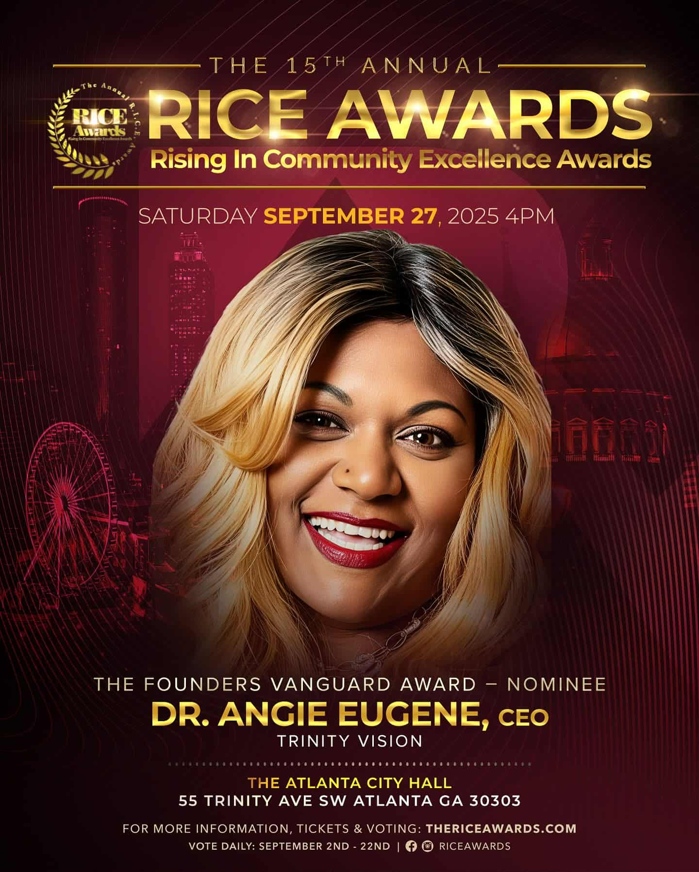 Let’s Celebrate Excellence – Vote for Dr. Angie Eugene! Nominee for the Founders Vanguard Award